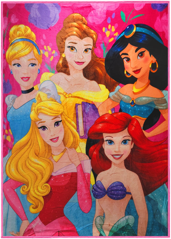 Kids and Toddler Throw Blanket Disney Princesses. Super Soft and Cozy. 60x80 inches