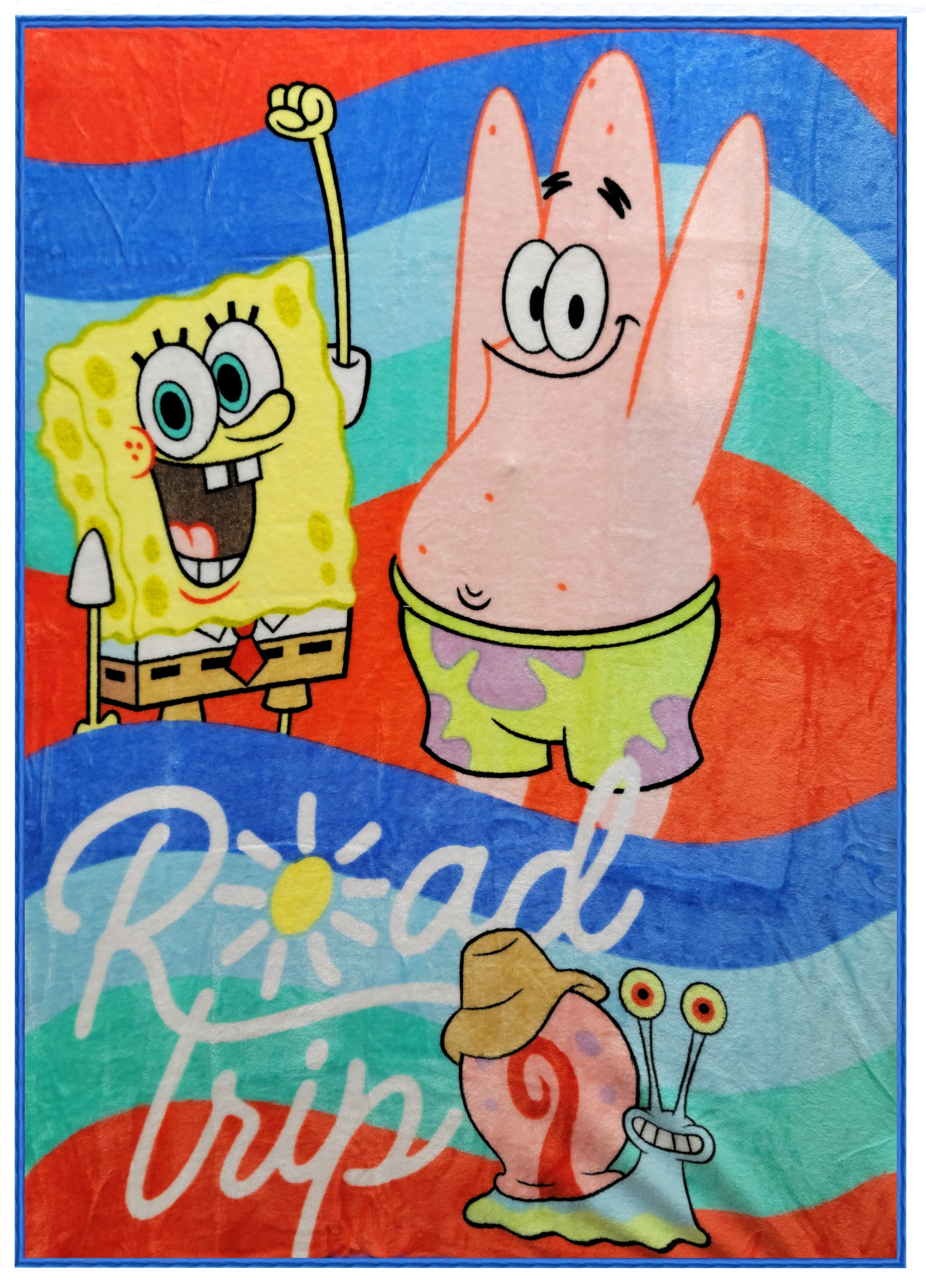 Kids and Toddler Throw Blanket Nickelodeon SpongeBob SquarePants. Super Soft and Cozy. 40x50 inches