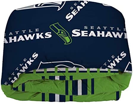 NFL SEATTLE SEAHAWKS 5PC COMFORTER SET SUPER SOFT, BREATHABLE, HYPOALLERGENIC, FADE RESISTANT - QUEEN SIZE