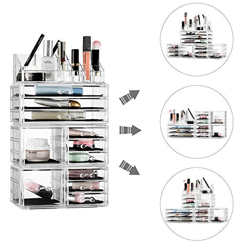 Jewelry Cosmetic Storage Acrylic Organizer - 4 Piece Set