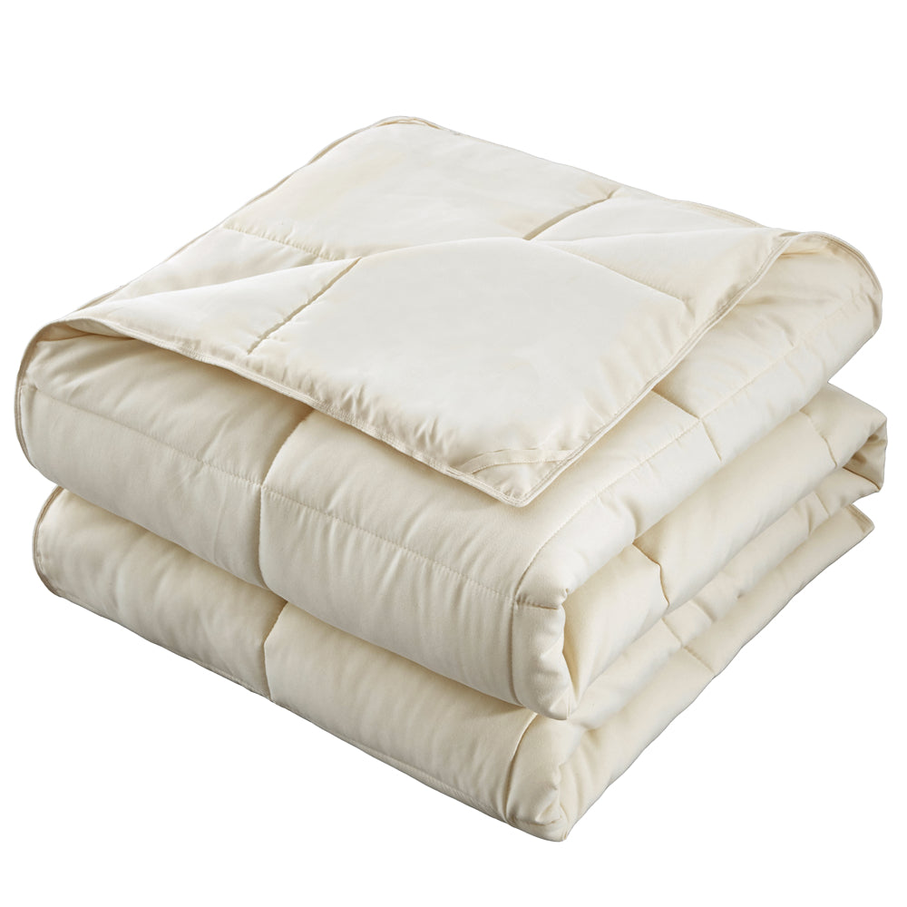 ALTERNATIVE DOWN 3PC COMFORTER. PERFECT FOR ANY SEASON. ULTRA SOFT MICROFIBER COVER. IVORY
