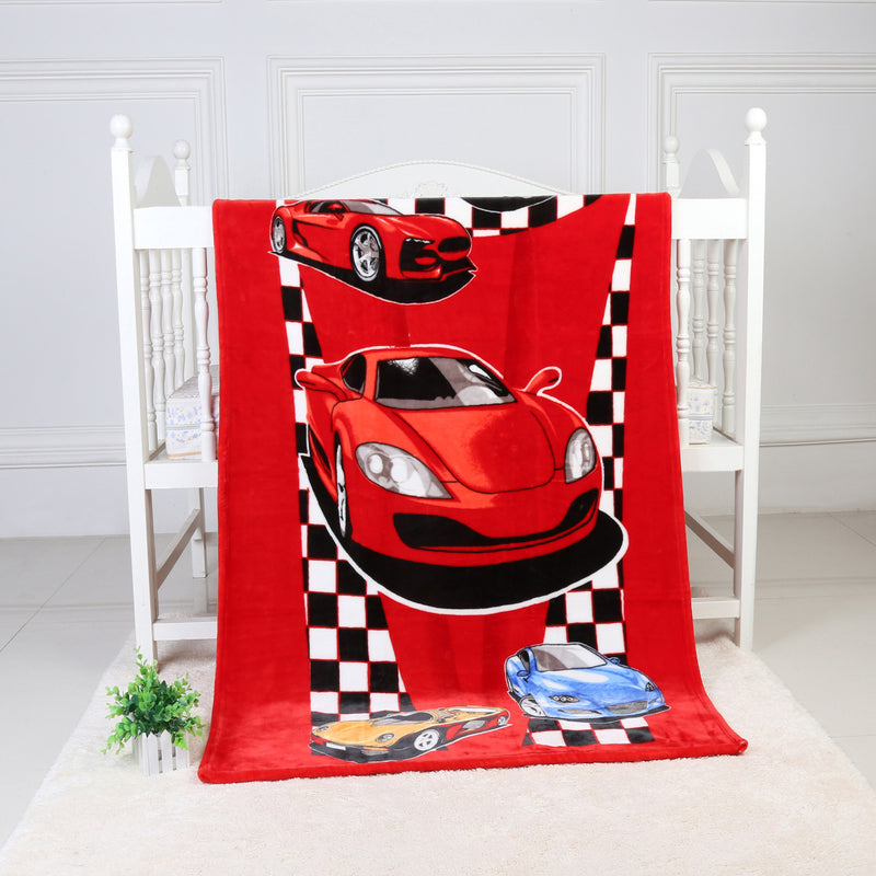 KIDS AND TODDLER THROW BLANKET SUPER SOFT AND COZY. 40X55 INCHES RED