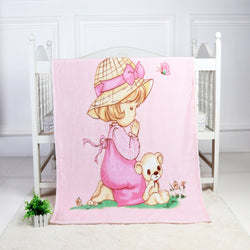 KIDS AND TODDLER THROW BLANKET SUPER SOFT AND COZY. 40X55 INCHES PINK